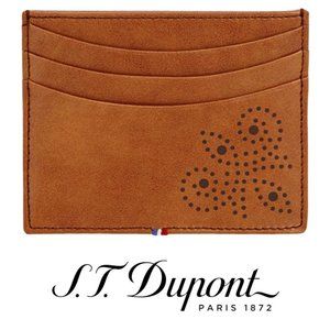 S.T. Dupont Line D Derby Credit 6 CC Card Holder Leather Brown Cards 180170